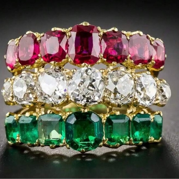 Elegant Multi-Color Gemstone Ring - Picture 4 of 4